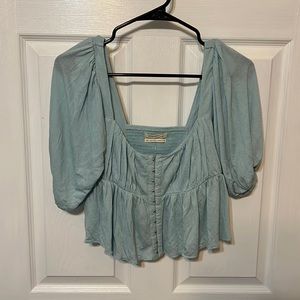 Urban Outfitters Puff Sleeve Crop Top